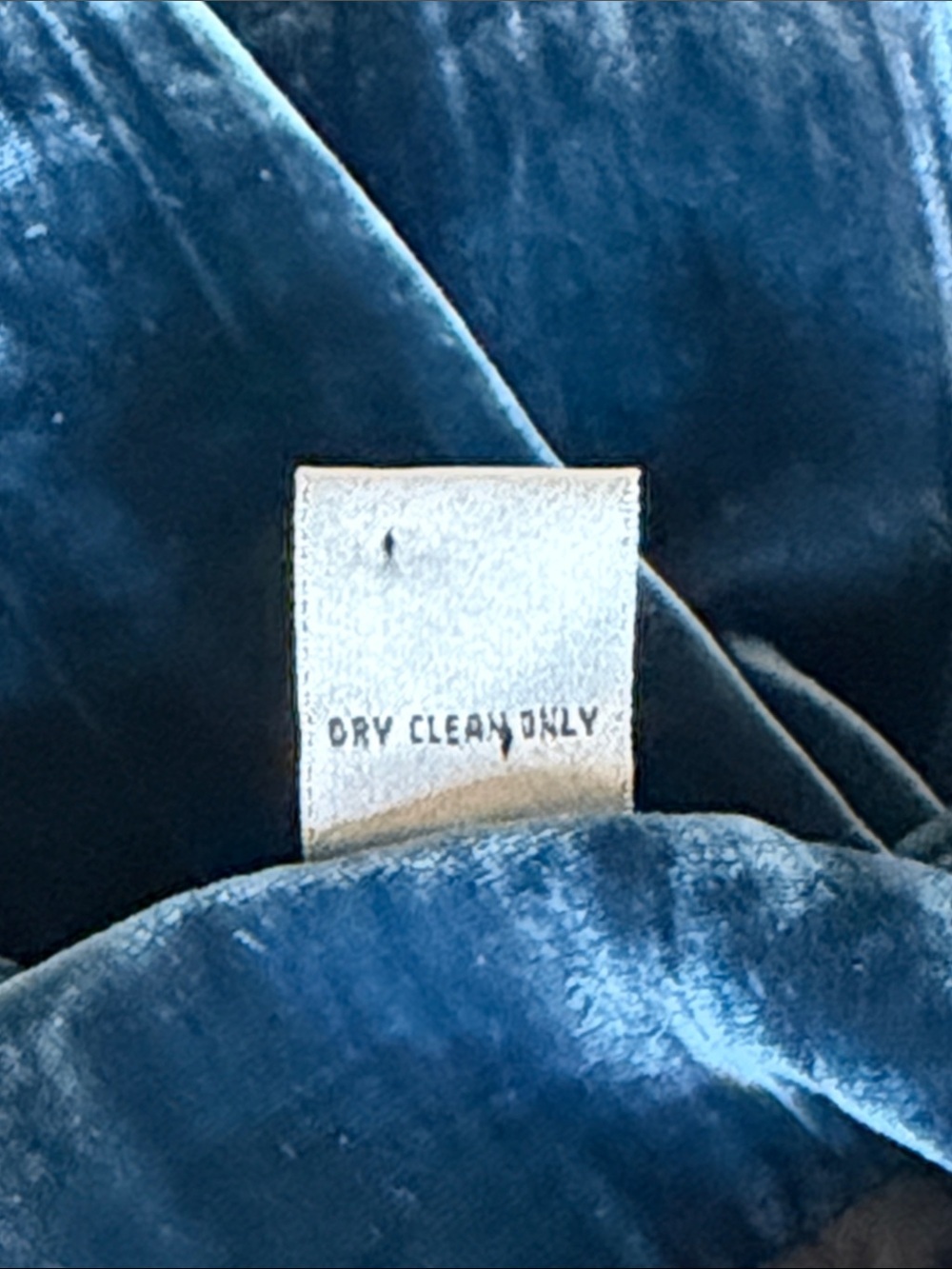 Chico’s Crushed Velvet Blazer Blue Silk Blend Jacket XL Luxury Holiday - Picture 12 of 15